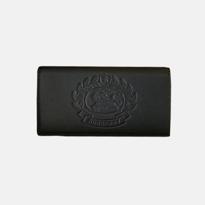 Burberry 2019 Leather Wallet - 버버리 남여공용 레더 장지갑 BURW0031.Size(19CM).블랙