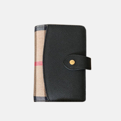 Burberry 2019 Leather Wallet - 버버리 여성용 레더 중지갑 BURW0046.Size(12CM).블랙