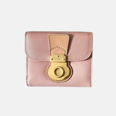 Burberry 2019 Trench Leather Wallet - 버버리 여성용 트렌치 레더 지갑 BURW0054.Size(11CM).연핑크