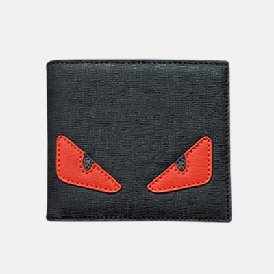 Fendi 2019 Leather Wallet - 펜디 남여공용 레더 반지갑 FENW0026.Size(11.5cm).블랙