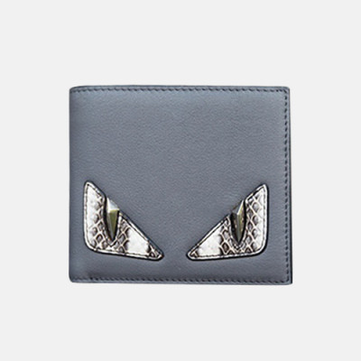 Fendi 2019 Leather Wallet - 펜디 남여공용 레더 반지갑 FENW0046.Size(11.5cm).그레이