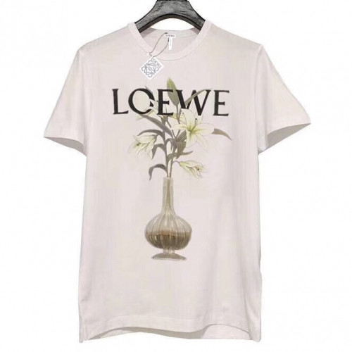 Loewe 2019 Mm/Wm Logo Cotton Short Sleeved Tshirt - 로에베 남자 로고 코튼 반팔티 Loe0022x.Size(s - xl).화이트