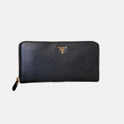 Prada 2019 Saffiano Zip Round Wallet 2ML506 - 프라다 사피아노 여성용 지퍼 라운드 장지갑 PRAW0018.20CM.블랙