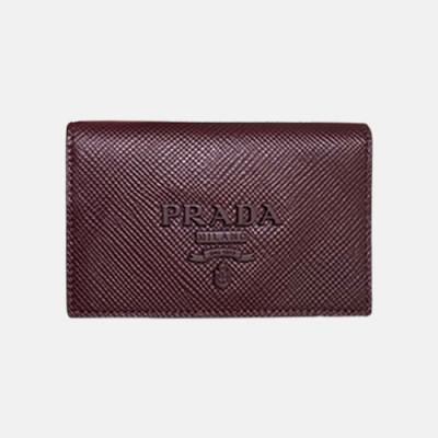 Prada 2019 Saffiano Card Holder 1MC122 - 프라다 사피아노 남여공용 카드 홀더 PRAW0036. 11CM.와인