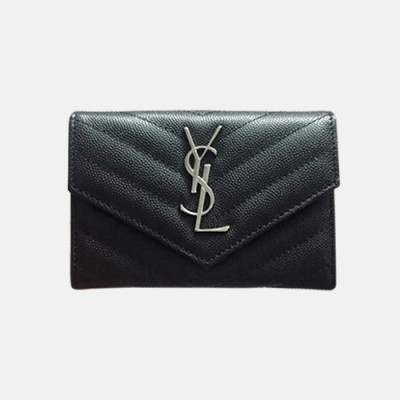 Saint Laurent 2019 Ladies  Wallet 414404 - 입생로랑 여성용 반지갑 SLW0004. 13CM.블랙