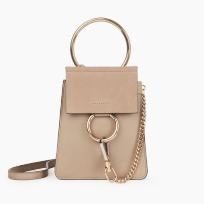 Chole 2019 Faye Leather Mini Shoulder Bag / Phone Bag, 18.5cm -  끌로에 2019 페이 레더 미니 토트 숄더백 / 폰백,CLB0065,18.5cm,카키그레이