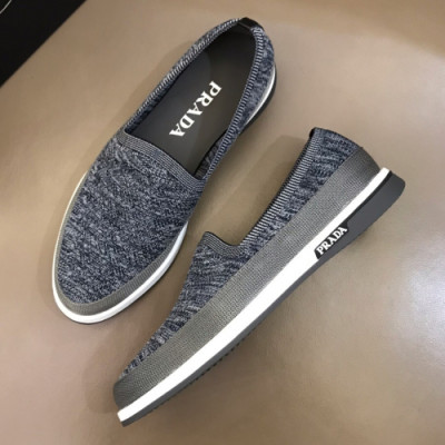 Prada 2019 Mens Business Casual Logo Slip-on - 프라다 남성 비지니스 캐쥬얼 로고 슬립온 Pra0609x.Size(240 - 270).그레이