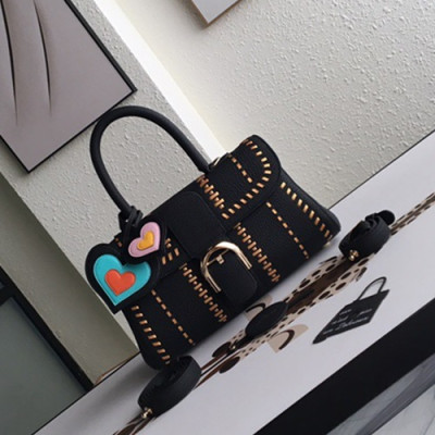 Delvaux 2019 Leather Tote Shoulder Bag,28s CM - 델보 2019 레더 토트 숄더백,DVB0052.28s CM,블랙