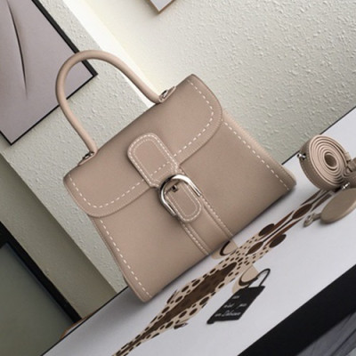 Delvaux 2019 Leather Tote Shoulder Bag,28 CM - 델보 2019 레더 토트 숄더백,DVB0098.28 CM,베이지그레이