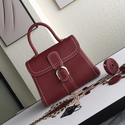 Delvaux 2019 Leather Tote Shoulder Bag,28 CM - 델보 2019 레더 토트 숄더백,DVB0101.28 CM,와인