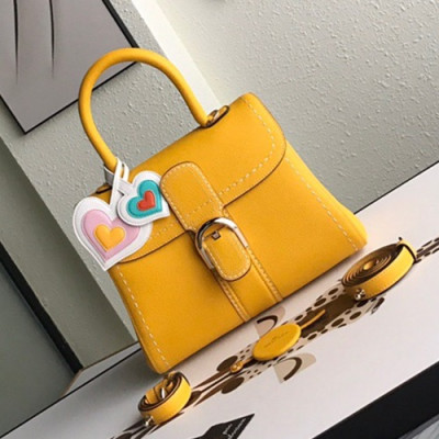 Delvaux 2019 Leather Tote Shoulder Bag,28 CM - 델보 2019 레더 토트 숄더백,DVB0128.28 CM,옐로우