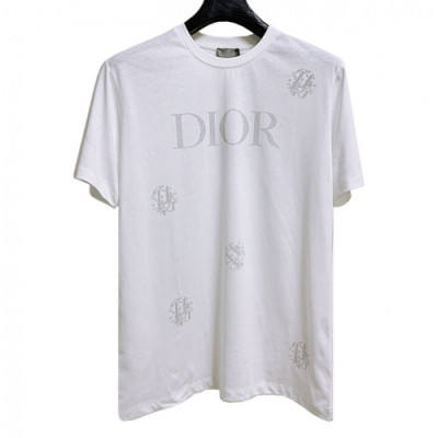 Dior 2019 Mens Logo Cotton Short Sleeved Tshirt - 디올 남성 로고 코튼 반팔티 Dio0289x.Size(s - xl).화이트