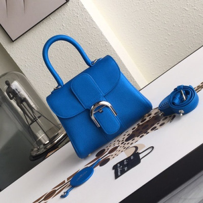 Delvaux 2019 Leather Tote Shoulder Bag,20CM - 델보 2019 레더 토트 숄더백,DVB0185.20CM,블루