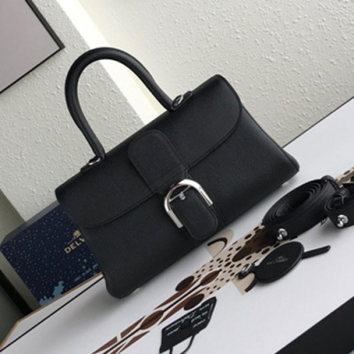 Delvaux 2019 Leather Tote Shoulder Bag,28s CM - 델보 2019 레더 토트 숄더백,DVB0198.28s CM,블랙