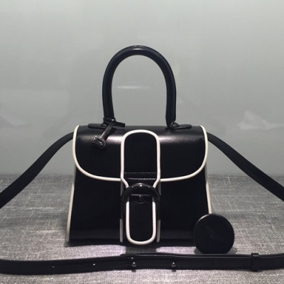 Delvaux 2019 Brillant Leather Tote Shoulder Bag,20CM - 델보 2019 브리앙 레더 토트 숄더백,DVB0216.20CM,블랙