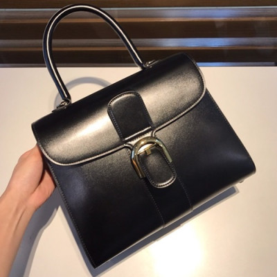 Delvaux 2019 Brillant Magic Leather Tote Shoulder Bag,28 CM - 델보 2019 브리앙 매직 레더 토트 숄더백,DVB0232.28 CM,블랙+핑크