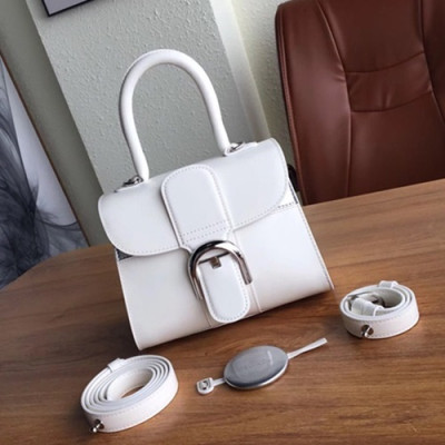 [미니멀한 사이즈]Delvaux 2019 Brillant Frence Box Leather Tote Shoulder Bag,20CM - 델보 2019 브리앙 프렌스 박스 레더 토트 숄더백,DVB0240.20CM,화이트