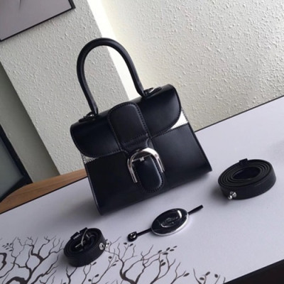 Delvaux 2019 Brillant Frence Box Leather Tote Shoulder Bag,20CM - 델보 2019 브리앙 프렌스 박스 레더 토트 숄더백,DVB0242.20CM,블랙