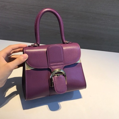 Delvaux 2019 Brillant Frence Box Leather Tote Shoulder Bag,20CM - 델보 2019 브리앙 프렌스 박스 레더 토트 숄더백,DVB0244.20CM,퍼플