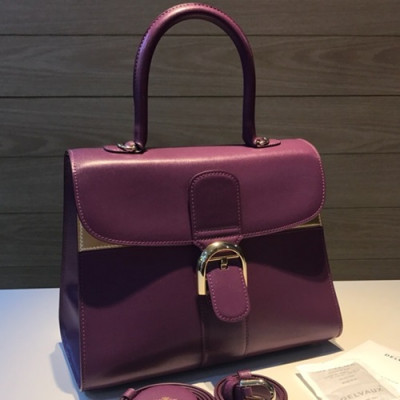 Delvaux 2019 Brillant Frence Box Leather Tote Shoulder Bag,28 CM - 델보 2019 브리앙 프렌스 박스 레더 토트 숄더백,DVB0245.28 CM,퍼플