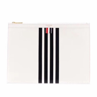 Thom Browne 2019 Leather Clutch Bag ,30/33cm - 톰브라운 2019 레더 남여공용 클러치백 THOB0038,30/33cm,화이트