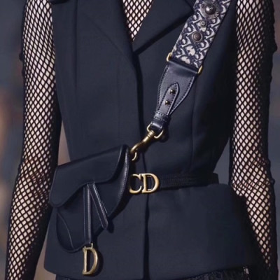 Dior 2019 Leather Saddle Belt Bag ,20CM - 디올 2019 레더 새들 벨트백,DIOB0087,20CM,블랙