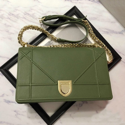 Dior 2019 Dior Rama Leather Chain Shoulder Bag ,25CM - 디올 2019 디올라마 레더 여성용 체인 숄더백,DIOB0154,25CM,그린