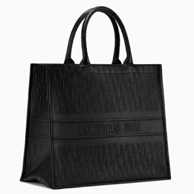 Dior 2019 Women Leather Book Tote Shopper Bag ,41.5CM - 디올 2019 여성용 레더 북 토트 쇼퍼백  DIOB0227,41.5CM,블랙