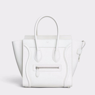 Celine Micro Luggage Leather Tote Shoulder Bag,26.5CM - 셀린느 마이크로 러기지 레더 토트 숄더백 ,189793-4,26.5CM,화이트