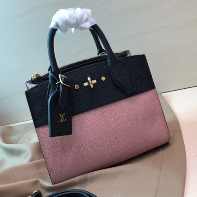 Louis Vuitton 2019 City Steamer Tote Shoulder Bag,22.5cm - 루이비통 2019 시티 스티머 토트 숄더백 M53804,LOUB1281,22.5cm,핑크+블랙