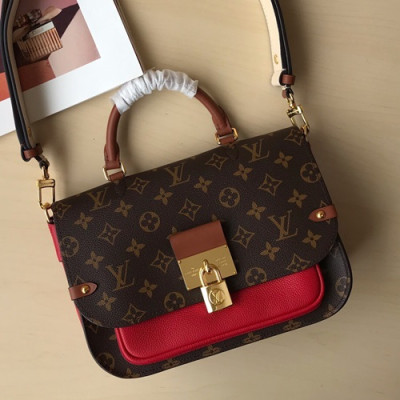 Louis Vuitton 2019 Monogram Vaugirard Tote Shoulder Bag,26cm - 루이비통 2019 모노그램 보지라르 토트 숄더백 M44354,LOUB1323 ,26cm,브라운+레드