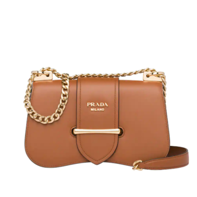 Prada 2019 Sidonie Saffiano Chain Shoulder Bag,24cm - 프라다 2019 여성용 시도니 사피아노 체인 숄더백 ,1BD184-6,24cm,브라운