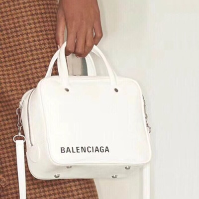 Balenciaga 2019 Leather Tote Shoulder Bag,22CM - 발렌시아가 2019 레더 토트 숄더백,BGB0300,22CM,화이트