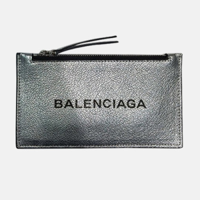 Balenciaga 2019 Leather Card Purse,17cm - 발렌시아가 2019 레더 남여공용 카드 퍼스 BGW0003,17CM.실버