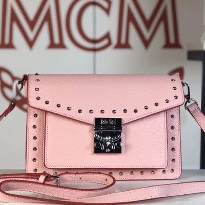 MCM Patricia Leather Shoulder Bag,22.5cm - 엠씨엠 패트리샤 레더 여성용 숄더백 MCMB0128, 22.5cm,핑크