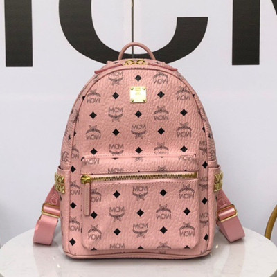 MCM 2022 Stark Leather Back Pack,21/26/34cm - 엠씨엠 2022 스타크 레더 남여공용 백팩 MCMB0164, 20/25/33cm,핑크