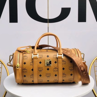 MCM 2019 Visetos Tote Shoulder Bag,33cm - 엠씨엠 2019 여성용 비세토스 토트 숄더백 MCMB0249, 33cm,브라운