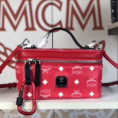 MCM 2019 Visetos Tote Shoulder Bag,20cm - 엠씨엠 2019 여성용 비세토스 토트 숄더백 MCMB0274, 20cm,레드