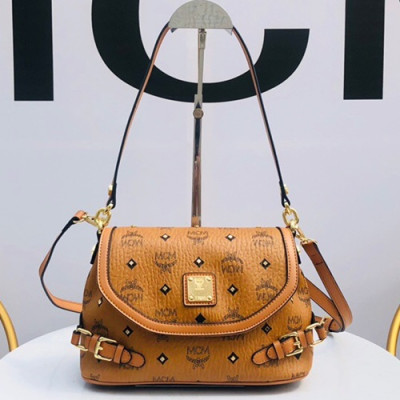 MCM 2019 Visetos Shoulder Cross Bag,26.5cm - 엠씨엠 2019 여성용 비세토스 숄더 크로스백 MCMB0281, 26.5cm,브라운