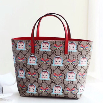 Gucci 2019 Supreme Mini Tote Bag,21CM - 구찌 2019 수프림 여성용 토트백 410812,GUB0584,21CM,브라운