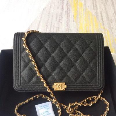 Chanel 2019 WOC Chain Cross Bag,19.5CM - 샤넬 2019 WOC 체인 크로스백,CHAB0678,19.5CM,블랙