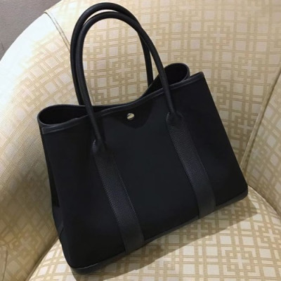 Hermes Garden Party Tote Bag ,30/36cm - 에르메스 가든파티 여성용 토트백 HERB0724,30/36cm,블랙