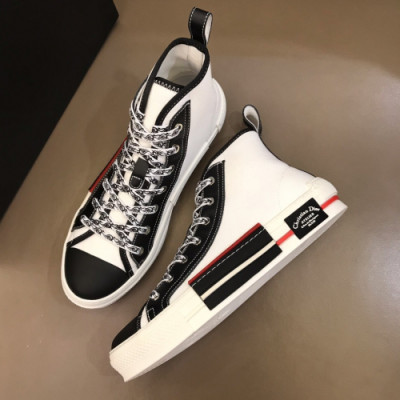 Christian Dior 2019 Mens Logo High-top Sneakers - 크리스챤 디올 남성 로고 하이탑 스니커즈 Dio0301x.Size(240 - 270).화이트