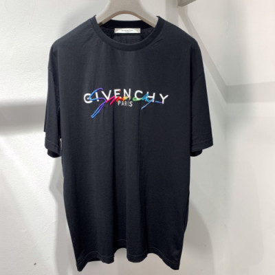 Givenchy 2019 Mens Logo Oversize Cotton Short Sleeved Tshirt - 지방시 남성 로고 오버사이즈 코튼 반팔티 Giv0174x.Size(xs - l).블랙