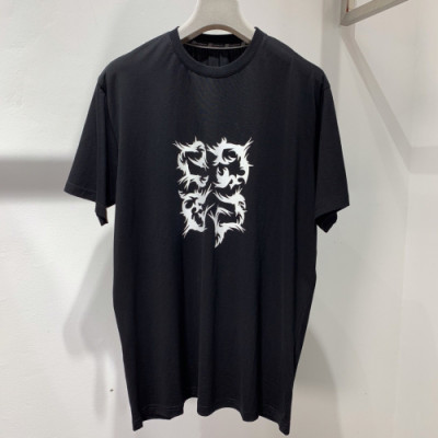 Givenchy 2019 Mens Logo Oversize Cotton Short Sleeved Tshirt - 지방시 남성 로고 오버사이즈 코튼 반팔티 Giv0177x.Size(xs - l).블랙