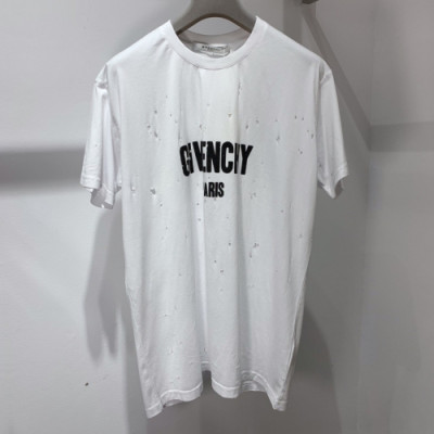 Givenchy 2019 Mm/Wm Logo Oversize Cotton Short Sleeved Tshirt - 지방시 남자 로고 오버사이즈 코튼 반팔티 Giv0182x.Size(xxs - m).화이트