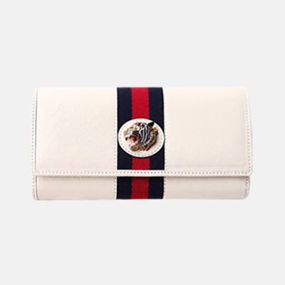 Gucci 2019 Rajah Tiger Head Wallet 573789 - 구찌 2019 라자 타이거 헤드 남여공용 장지갑  GUW0029.Size(19CM).화이트