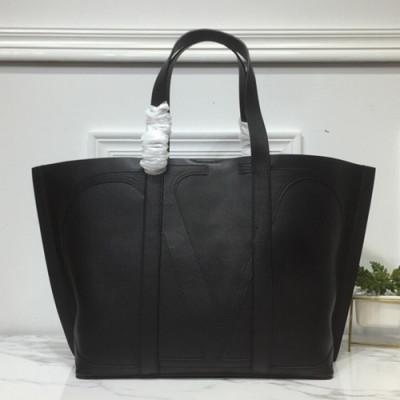 Valentino 2019 Garavani Escape Leather Tote Shoudler Shopper Bag,57CM - 발렌티노 2019 가라바니 이스케이프 레더 남여공용 토트 숄더 쇼퍼백, VTB0560,57CM,블랙