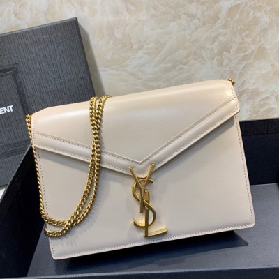 Saint Laurent 2019 Women Cassandra Chain Shoulder Bag,22CM - 입생로랑 2019 여성용 카산드라 체인 숄더백 532750 , SLB0342,22CM,베이지