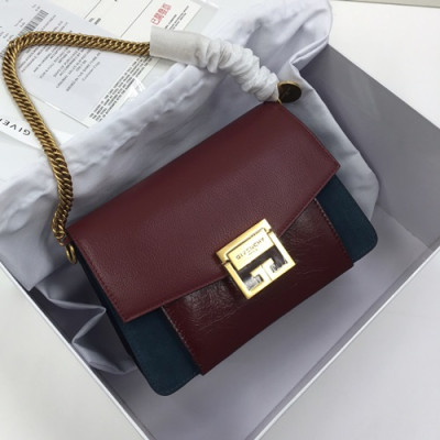 Givenchy 2019 Leather Medium Shoulder Bag,22CM - 지방시 2019 레더 미듐 숄더백,GVB0069,22CM,와인